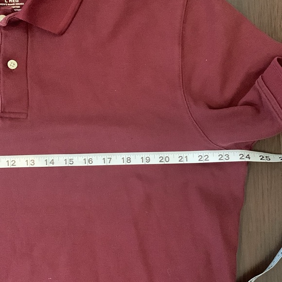 L.L. BEAN POLO SHIRT COTTON DEEP WINE BURGUNDY SHORT SLEEVES - Picture 6 of 9